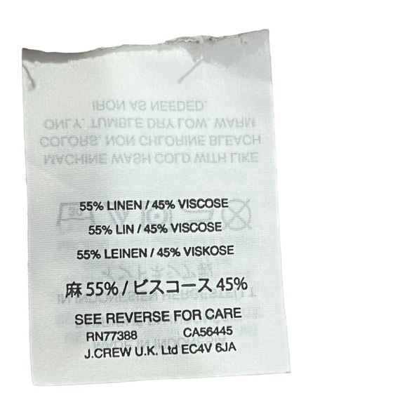 MADEWELL Linen Blend Sheath Dress Button Down Back Stripped Neutral Tones XS - Picture 7 of 8